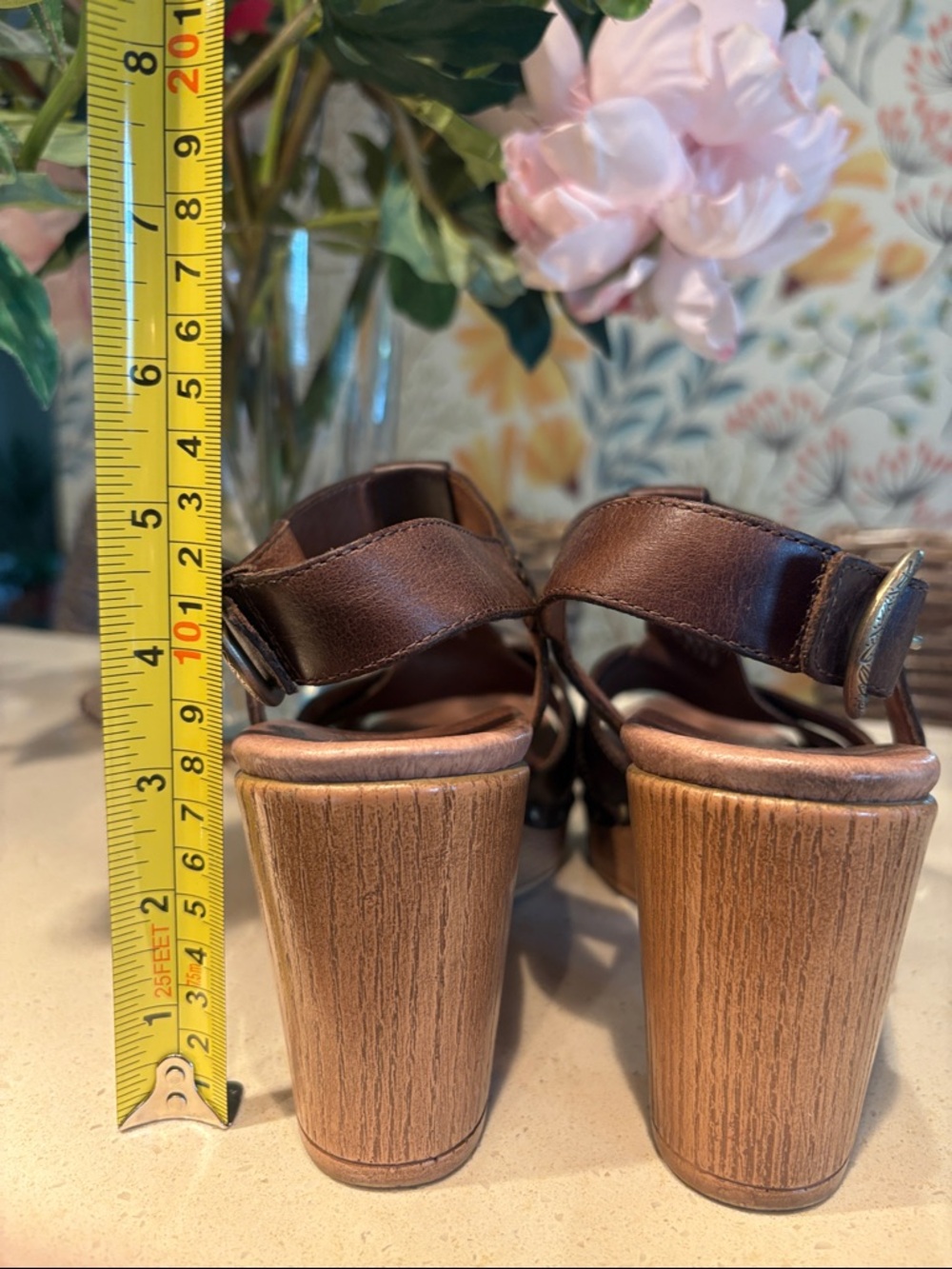 Women’s Brown Leather Studded Clog Sandal - Picture 5 of 10